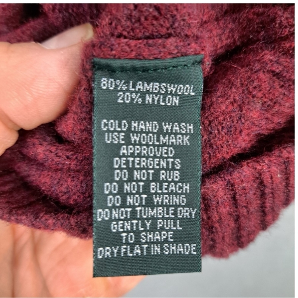Rodd & Gun Men's L Jacks Bay 1/4 Zip Lambswool Sweater Burgundy "Morello" - Picture 7 of 8